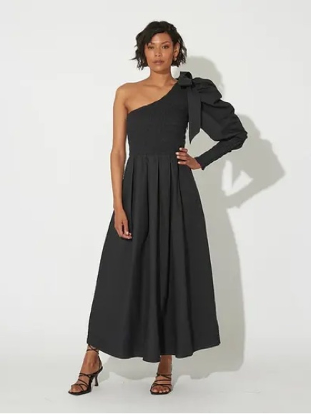 Cleobella NWT Leonie Ankle Dress Black Statement Black Gala Dress M